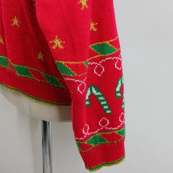 Vintage Casual Corner v-neck Christmas cardigan-sz M - Picture 10 of 12